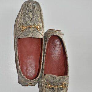 Cole Haan Horsebit loafers in a snakeskin print US 7